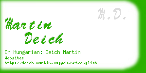 martin deich business card